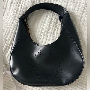 Stella McCartney Black logo Hobo Bag